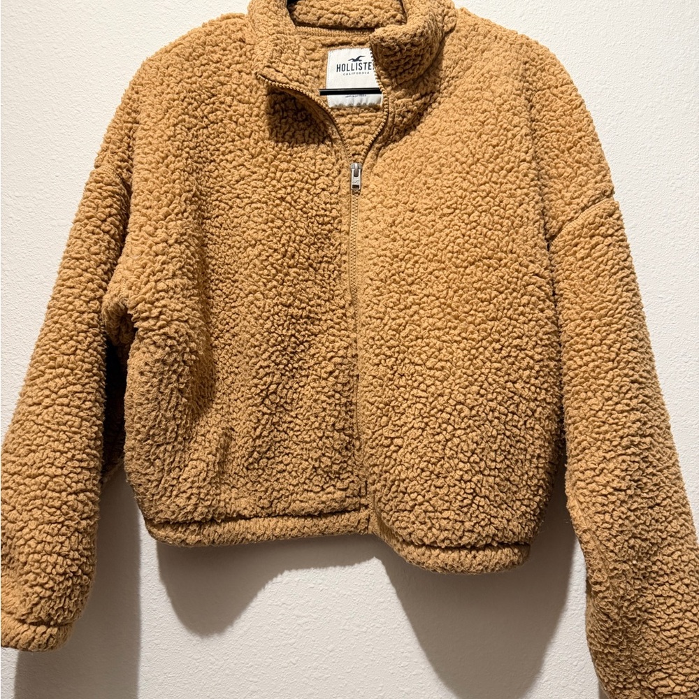 Hollister Camel Fleece Sherpa Jacket